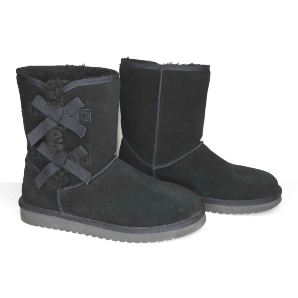 Koolaburra by UGG Victoria Black Short Winter Boots 1015874 Womens Size 9